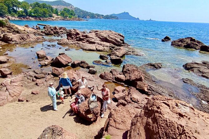 French Riviera Colorado & Var West by Train (from Cannes/Nice) - La Pointe de l’Aiguille: where red rock meets sea color