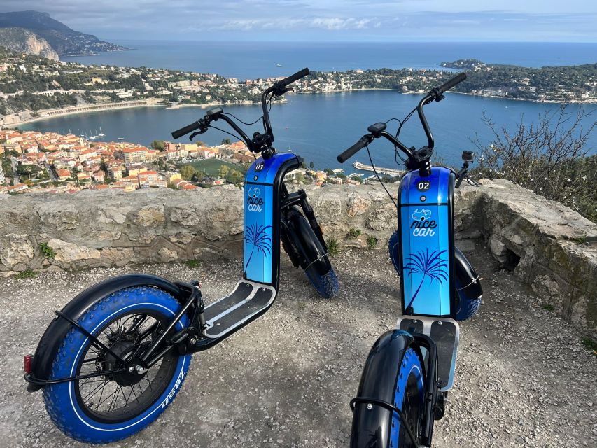 French Riviera : Guided Visit on a E-Scooter - The descent to Villefranche-sur-Mer: harbor views and time for a drink