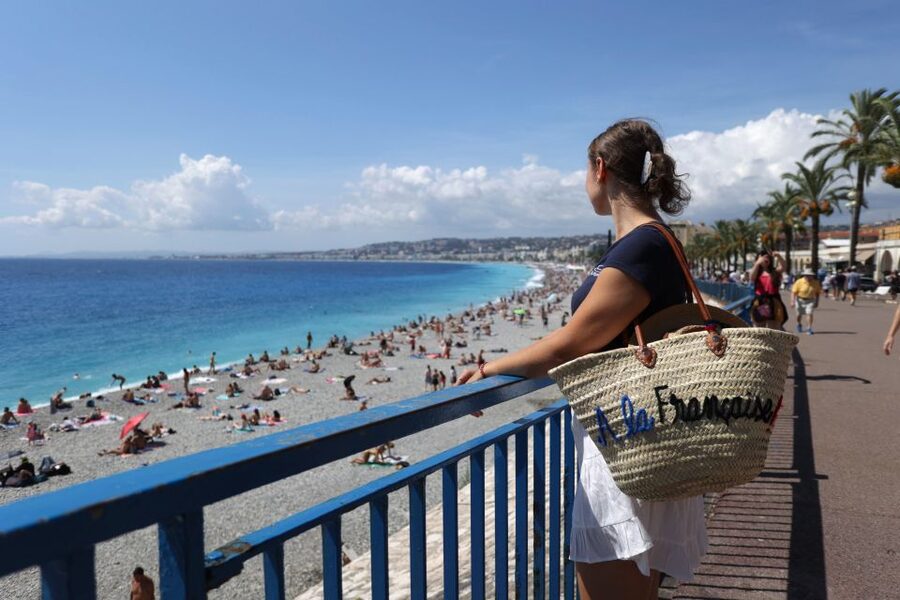 From Nice: Walking & driving tour of Nice - Cours Saleya and the Flower Market: a five-senses stop