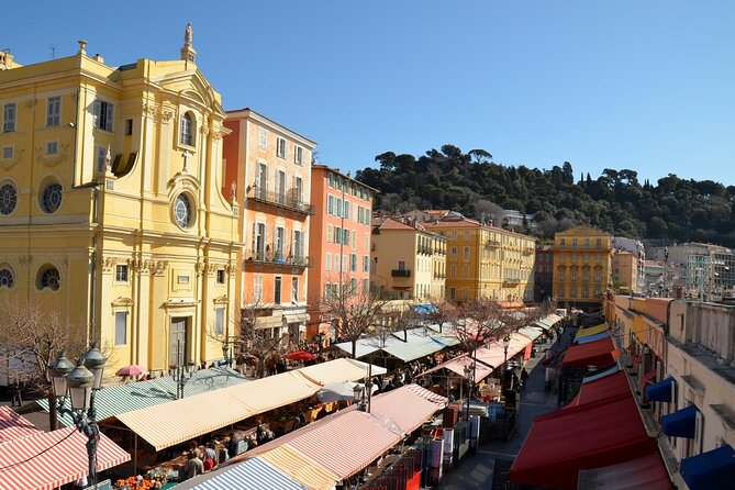 Guided Eco-Friendly Bike Taxi Tour from Nice - Cours Saleya flower market: where the smells and snacks happen