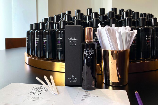 Molinard Classic Perfume Workshop in Nice - Molinard perfume workshop in Nice: the setup that makes it fun