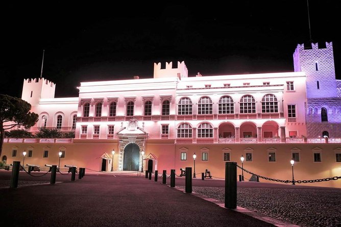Monaco and Monte-Carlo by Night with Private Driver/Guide - The illuminated princely palace and the Monte-Carlo night panorama