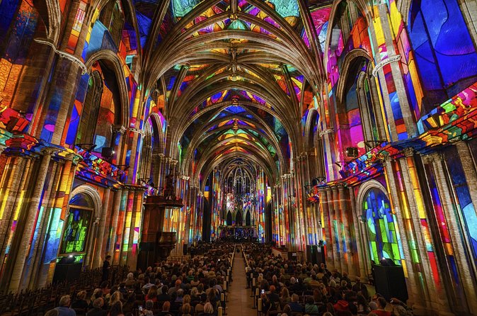 Nice Basilica: Immersive Sound and Light - LUMINISCENCE - Sound and music: prerecorded audio vs choir moments