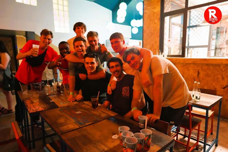 Nice: Ultimate Party Bar Crawl Free Shots & VIP Club Entry - First Stop: The Meeting Point Setup Near Place Massena