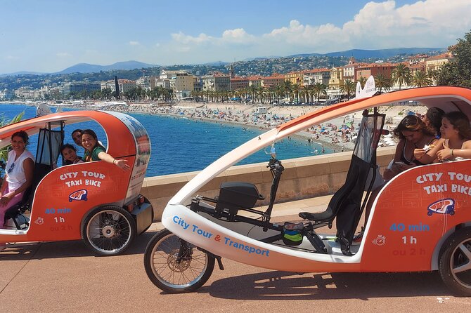 Nice: Visit of Nice by electrically assisted bike taxi 1 hour. - Port Lympia and Garibaldi Square: Where Nice Looks Like Italy
