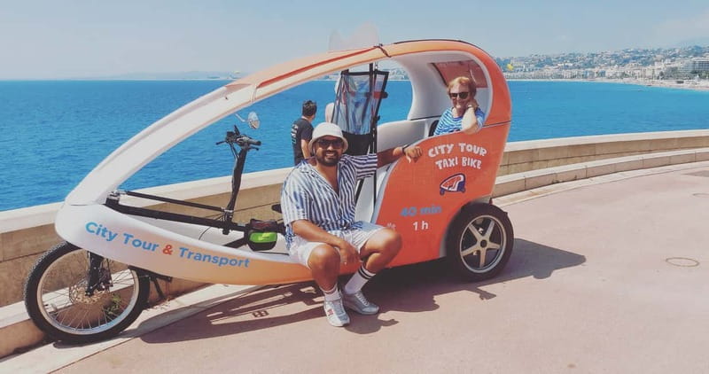 Nice : Visite guidée privé 40min en pouss pouss électrique. - Key things to love about this Nice velotaxi tour