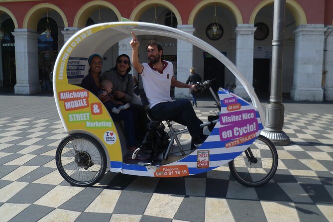 Private tour guide of Nice in electric taxibikes - Port Lympia, Garibaldi Square, and modern art garden moments