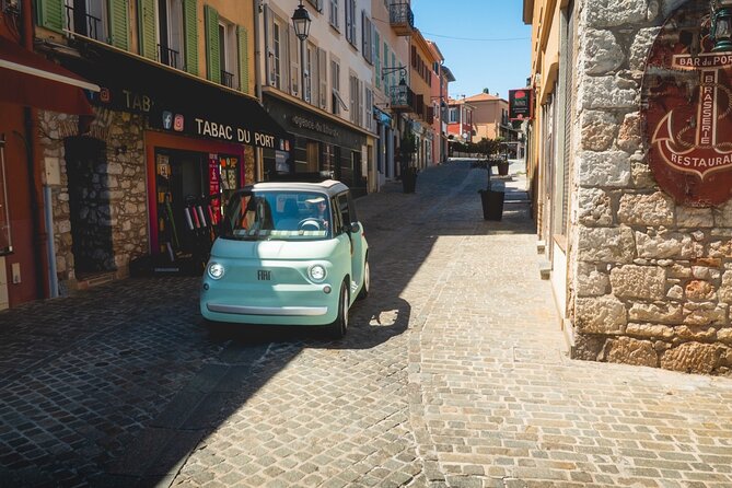 Retro Electric Topolino Ride on the French Riviera - Saint-Jean-Cap-Ferrat viewpoint: sea-glass blues with a short stop